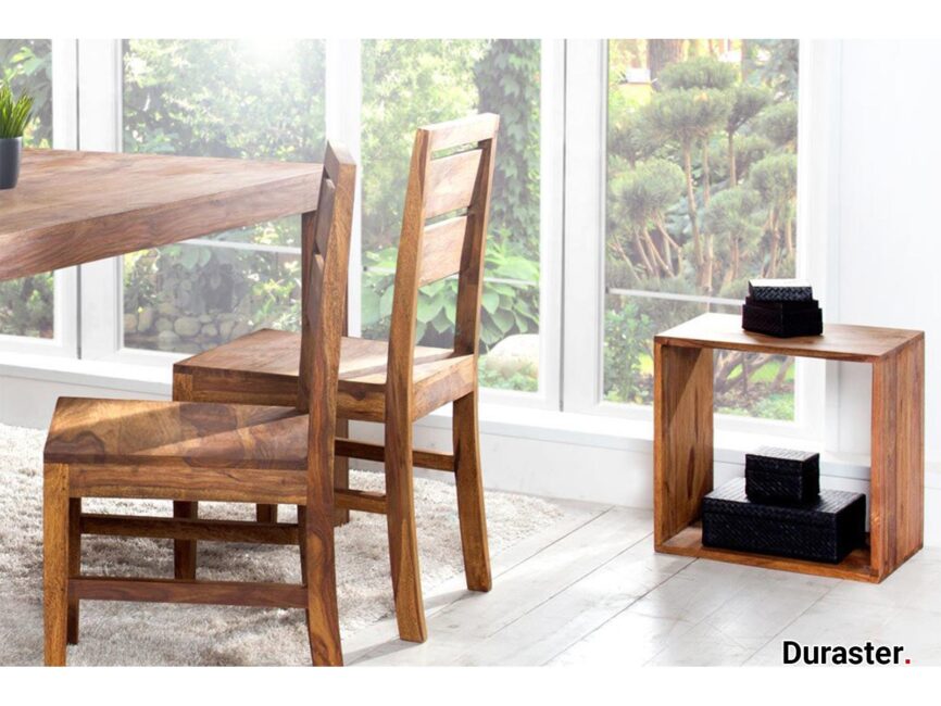 Solid Sheesham Square Side Table - Duraster