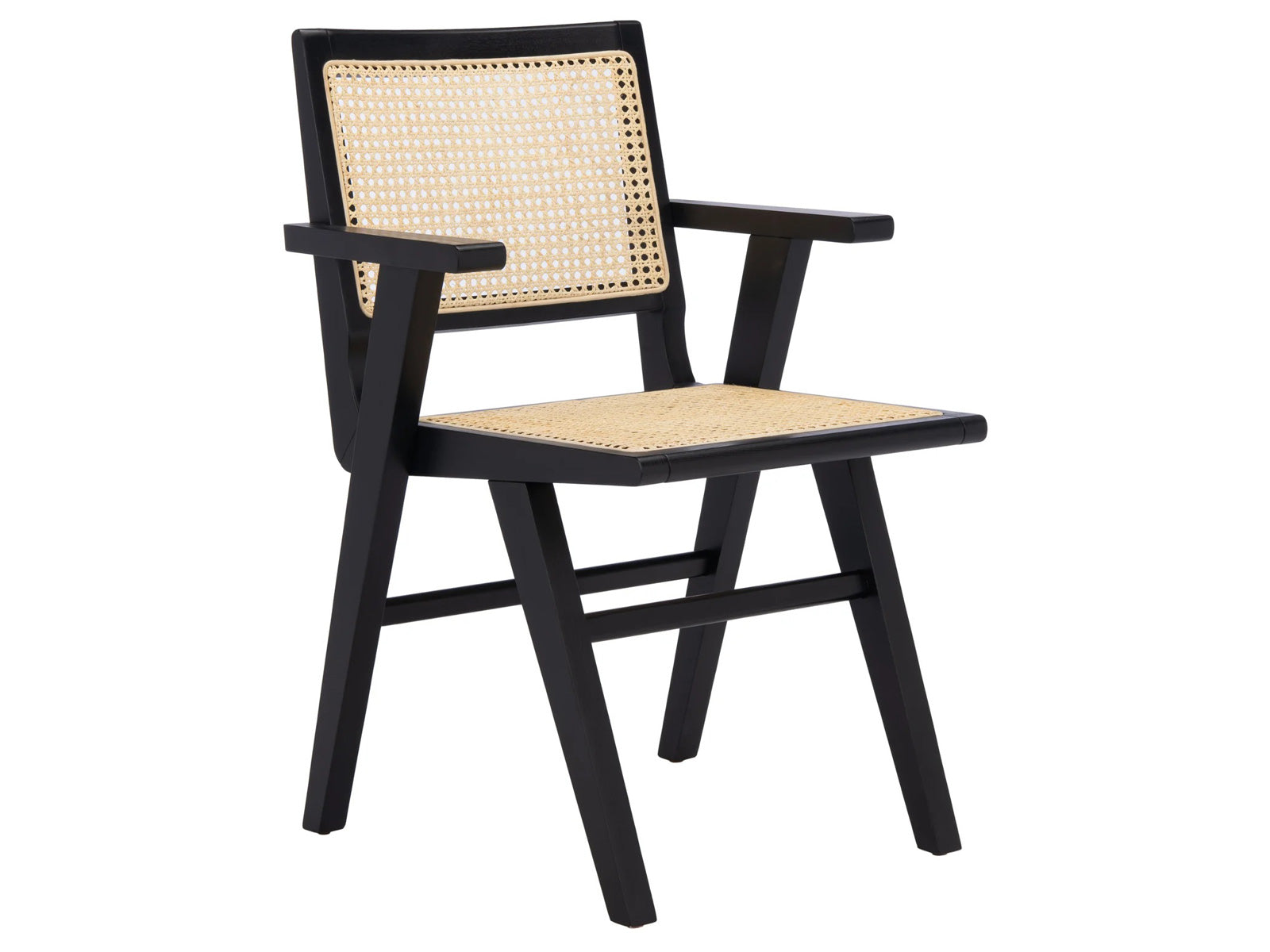 Tuscany Solid Sheesham wood Arm Chair with Cane Work #3