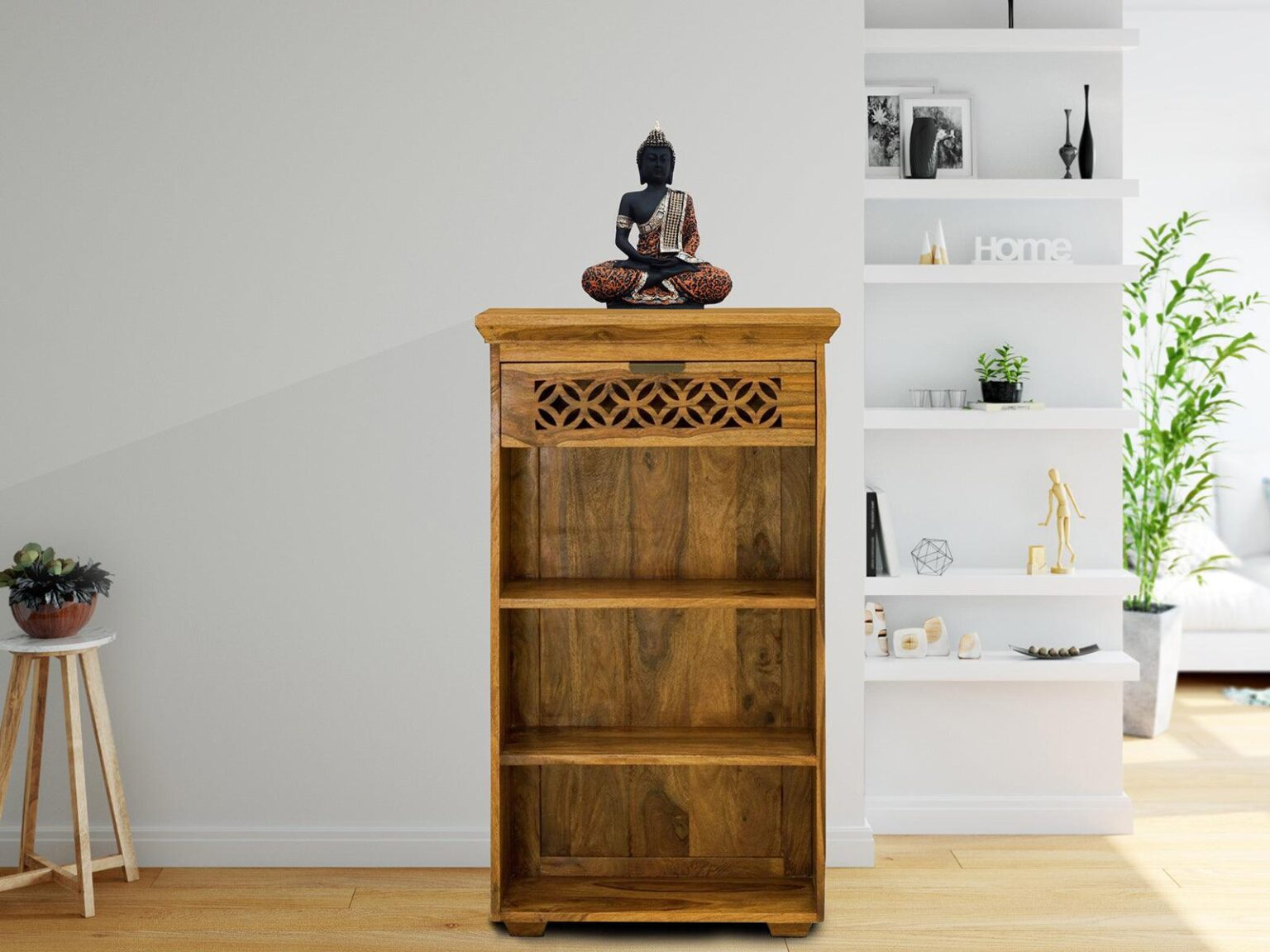 Vismit Solid Sheesham wood Book Shelf #6 - Duraster