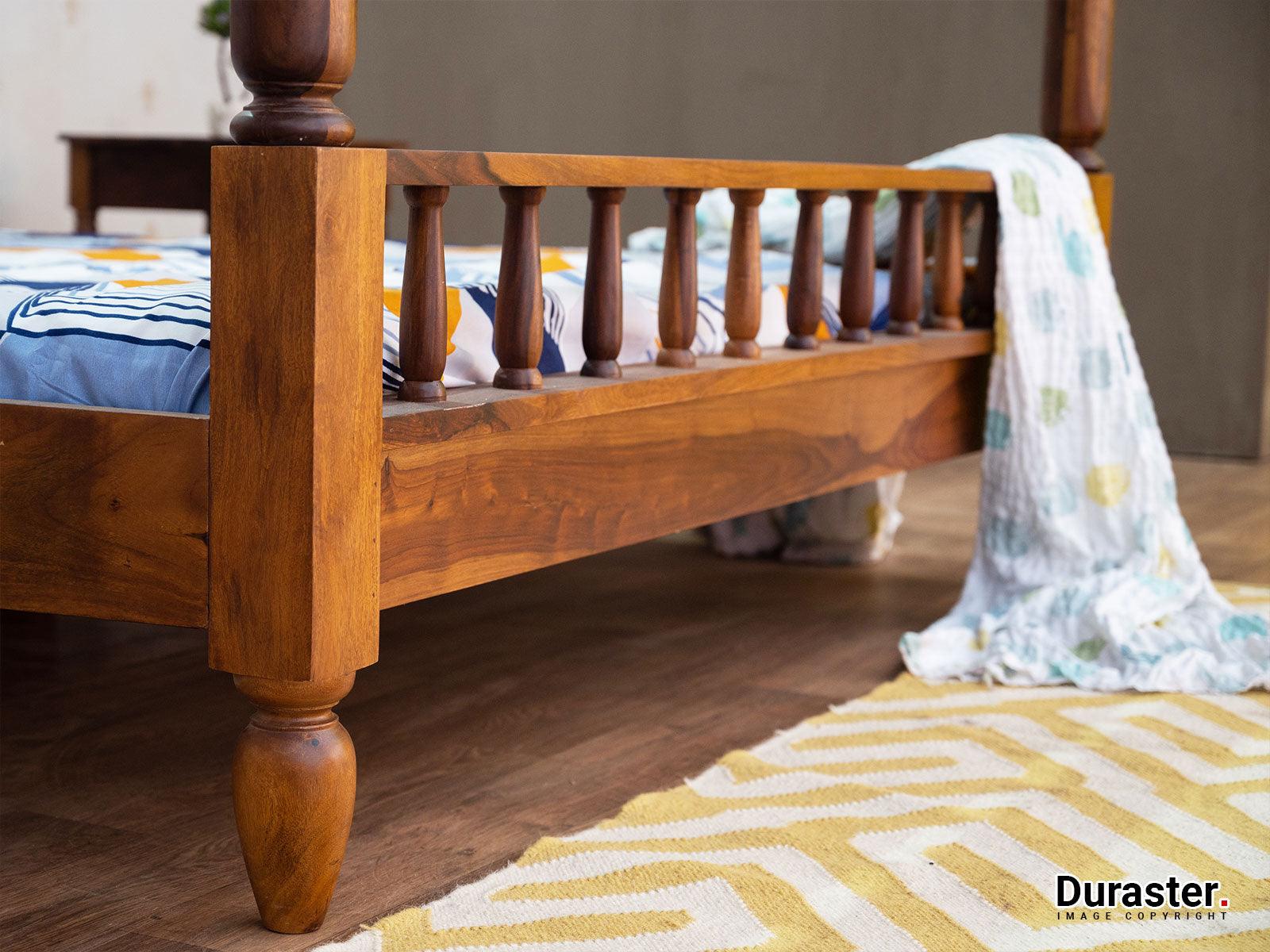Vismit Solid Sheesham Wood Four-Poster Bed #6 - Duraster