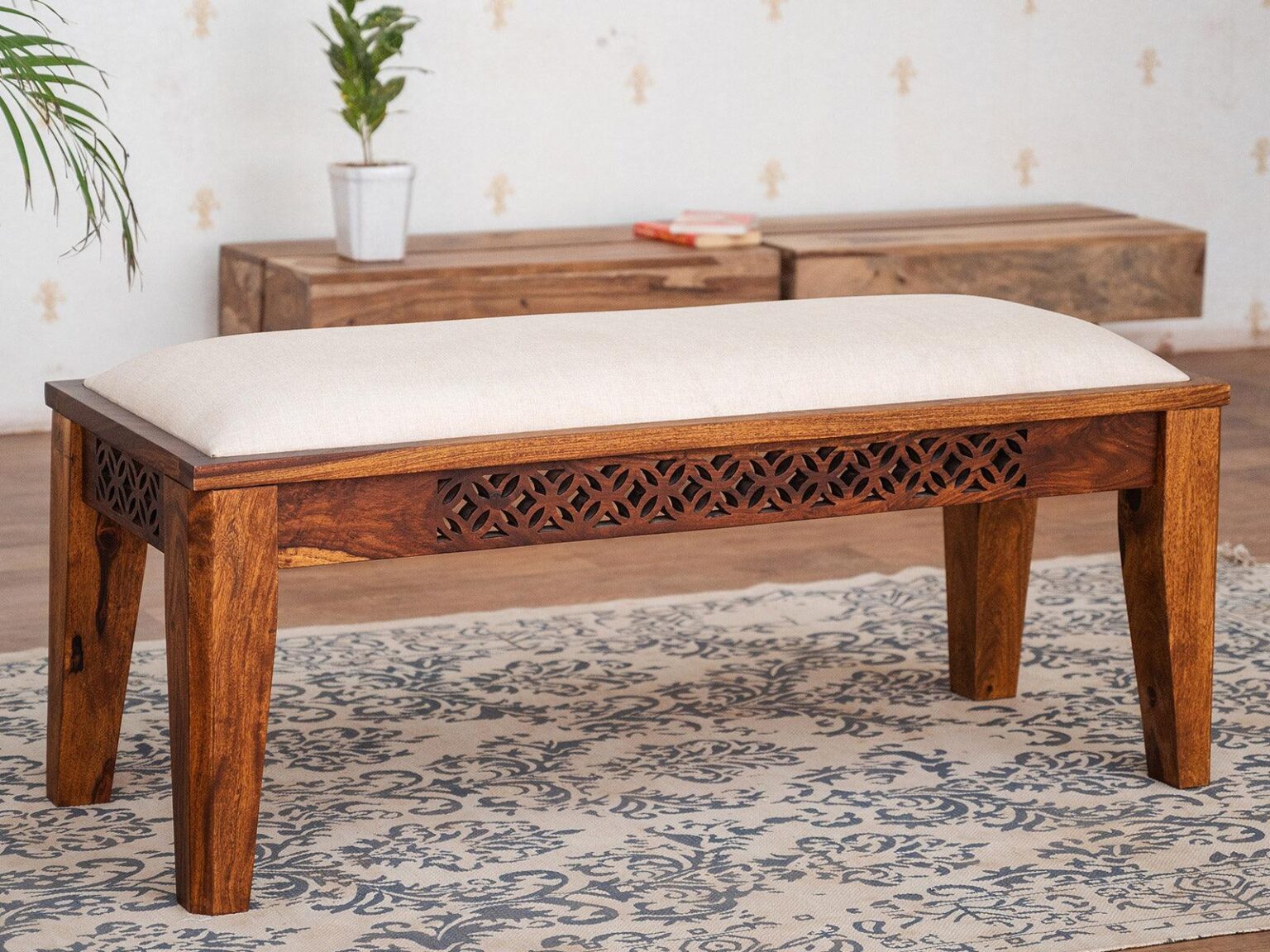 Vismit Stylish Sheesham wood Bench #1 - Duraster