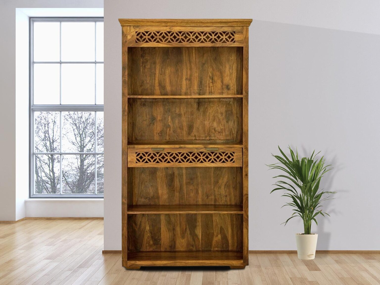 Vismit Solid Sheesham wood Book Shelf #7 - Duraster