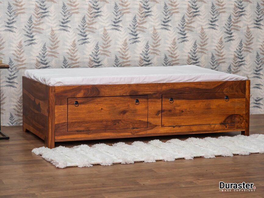 Vismit Solid Sheesham wood Storage Divan #8 (36" x 72") - Duraster