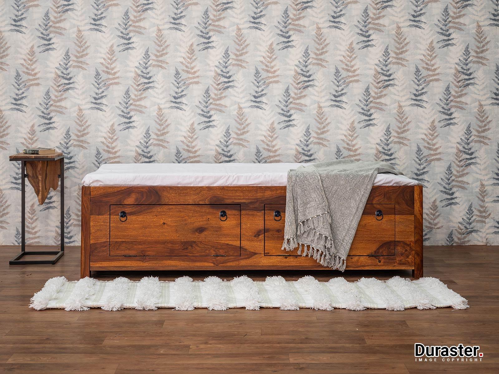 Vismit Solid Sheesham wood Storage Divan #8 (36" x 72") - Duraster