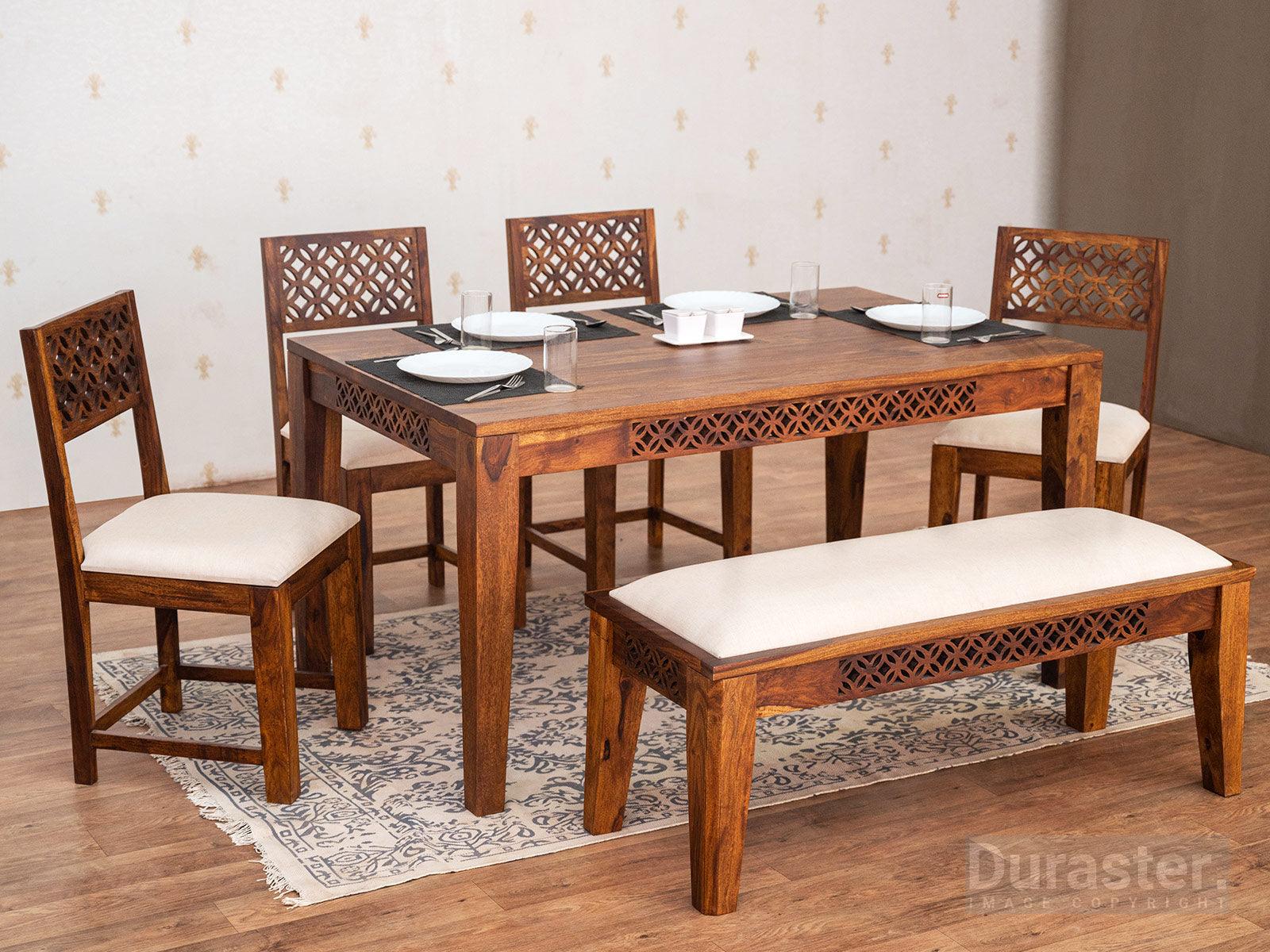 Vismit Solid Sheesham wood Dining Table #4 - Duraster