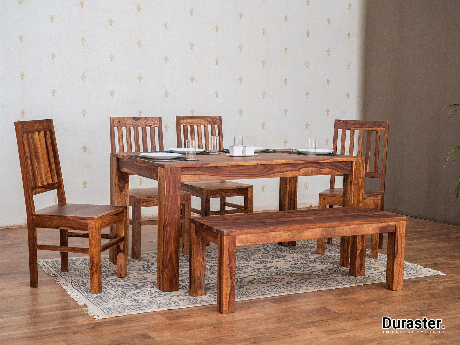 Vismit Transitional  Solid Sheesham wood Dining Table  #3 - Duraster