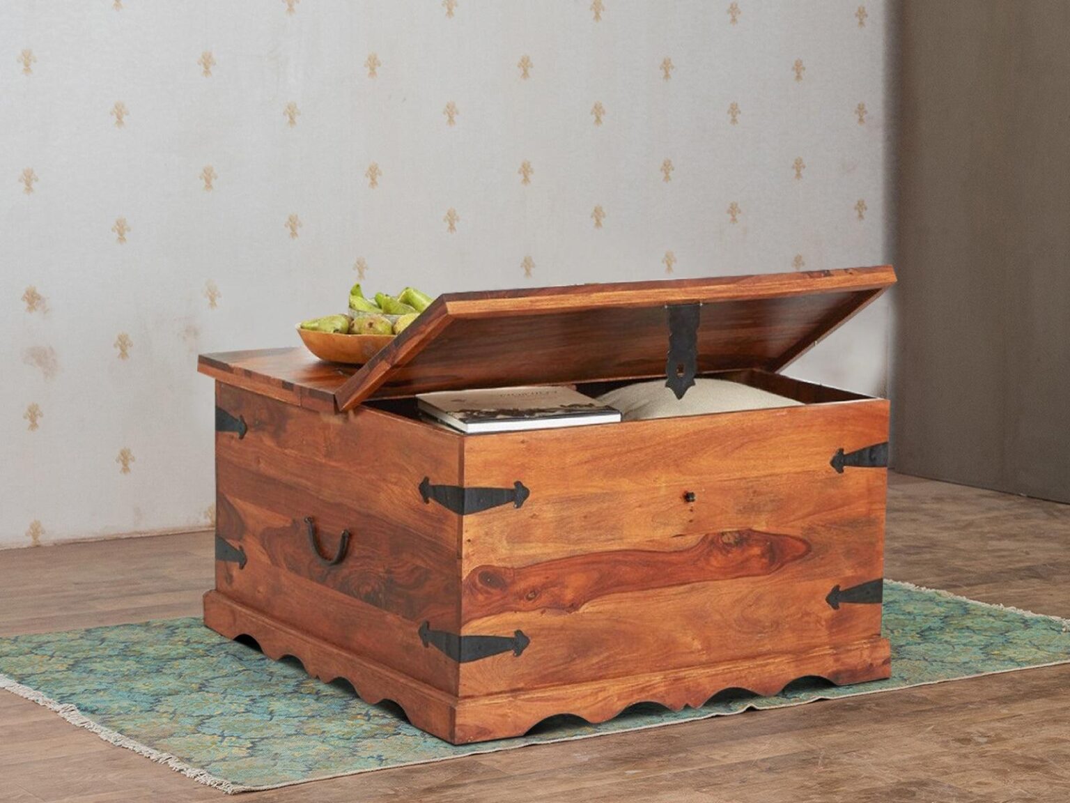 Vismit Solid Sheesham wood Storage Trunk / Coffee Table #13 - Duraster
