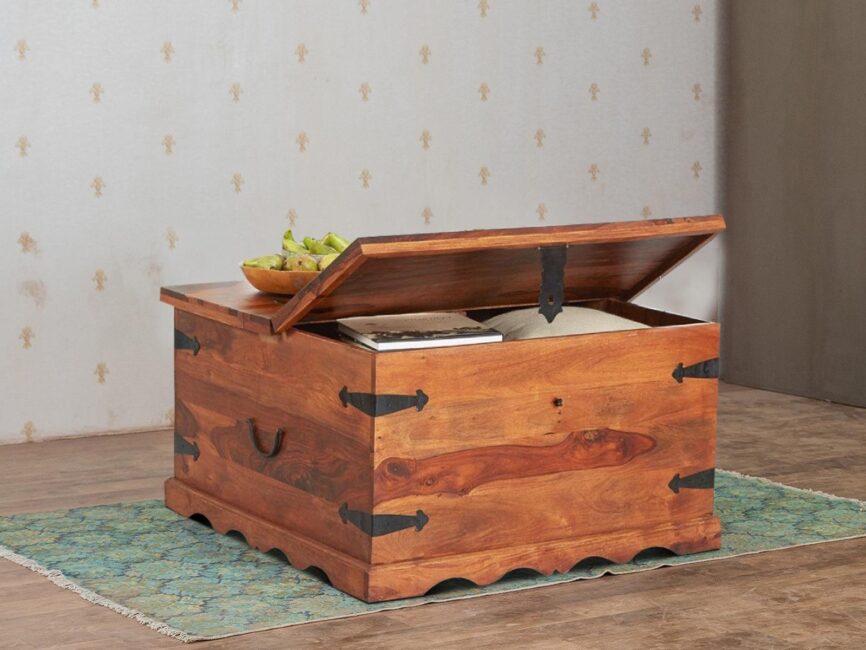 Vismit Solid Sheesham wood Storage Trunk / Coffee Table #13 - Duraster
