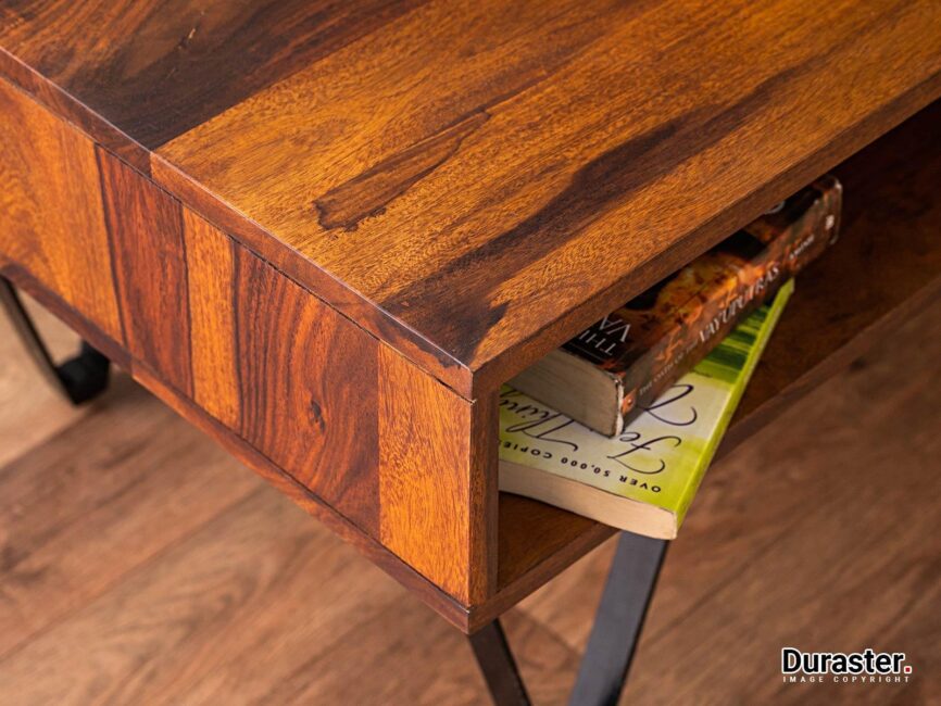 Vismit Solid Sheesham wood  Coffee Table with iron legs  #3 - Duraster