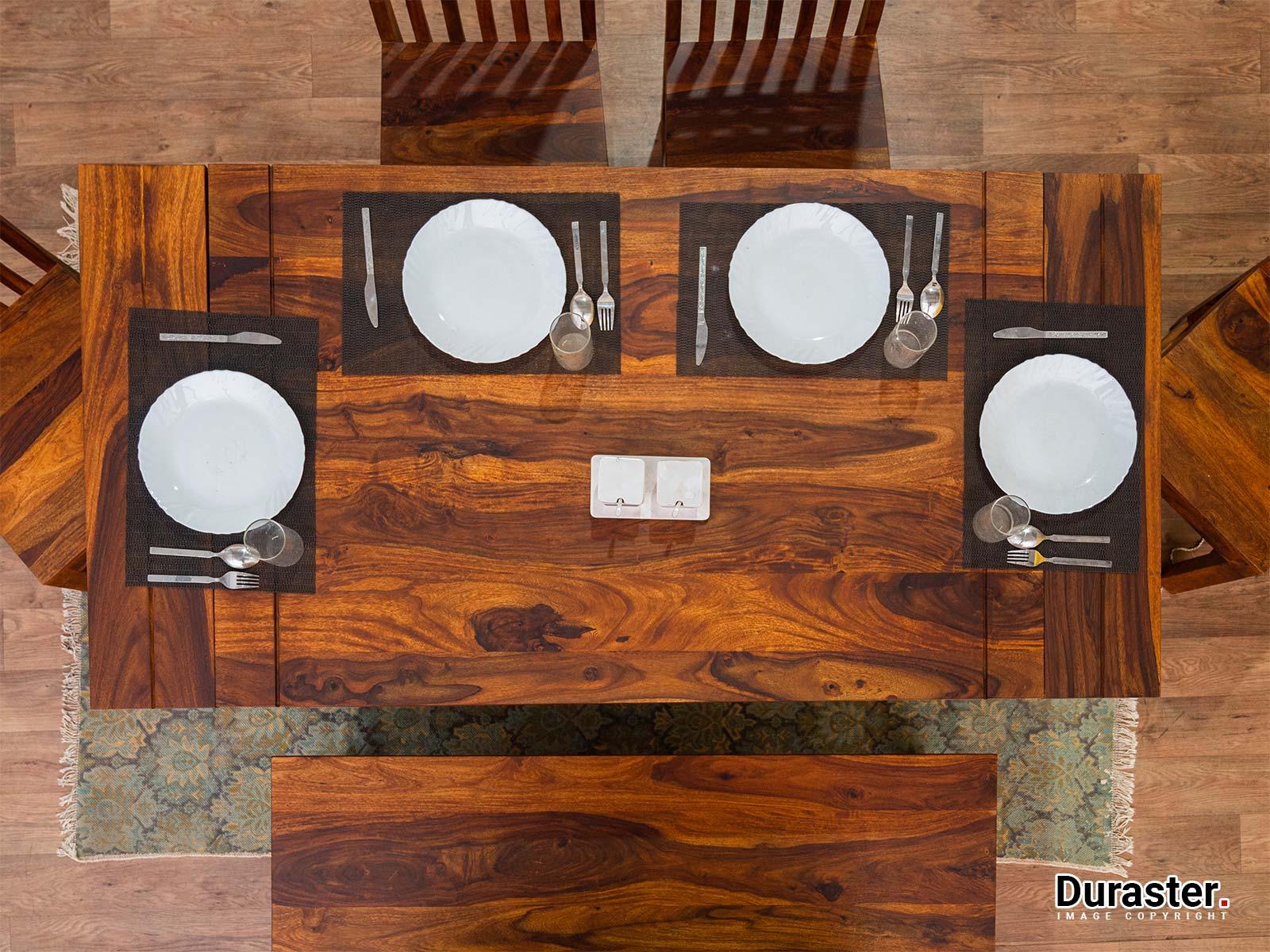 Vismit Solid Sheesham wood Dining Set #6 - Duraster