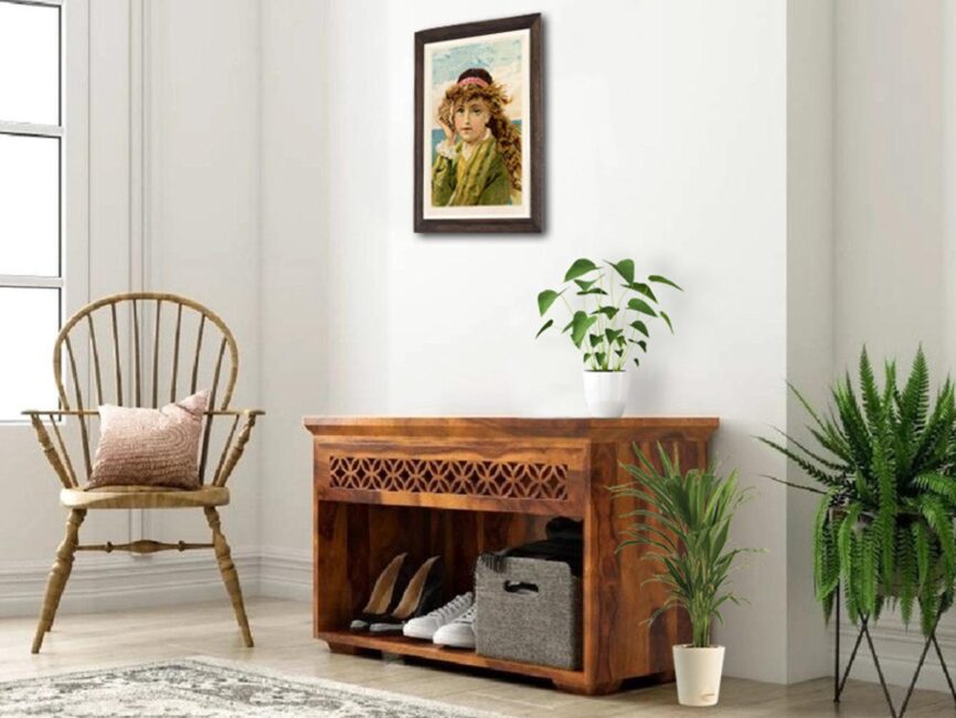 Vismit Stylish Sheesham Wood  Shoe Cabinet #1 - Duraster