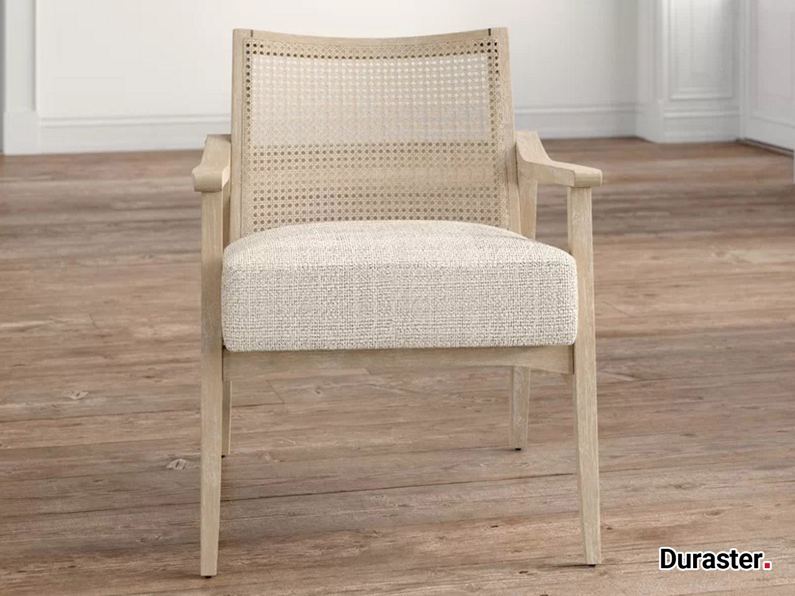 Wicker Solid Mango wood Arm Chair with Cane Work #1 - Image 3
