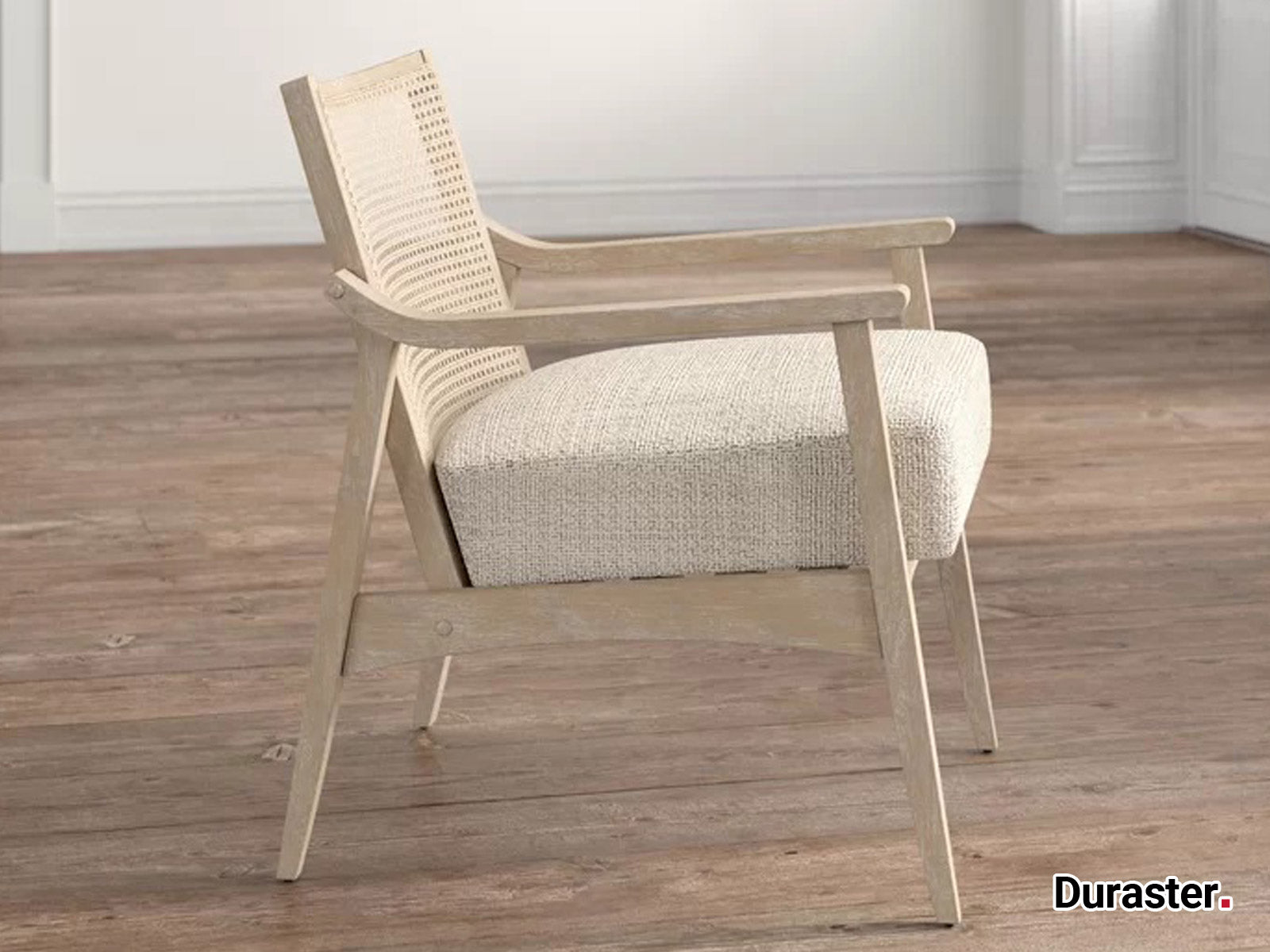 Wicker Solid Mango wood Arm Chair with Cane Work #1 - Image 2