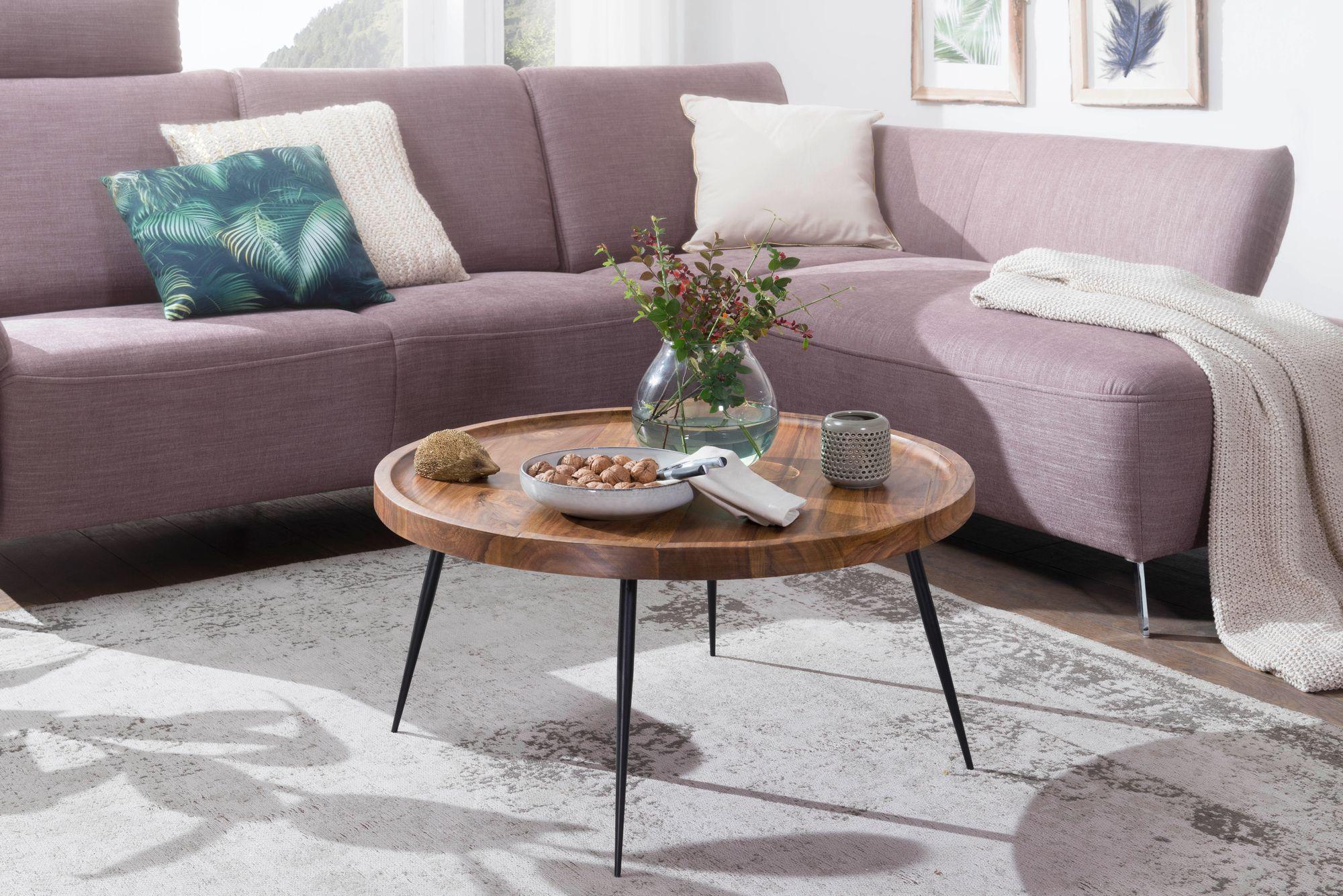 round coffee table sheesham - Duraster