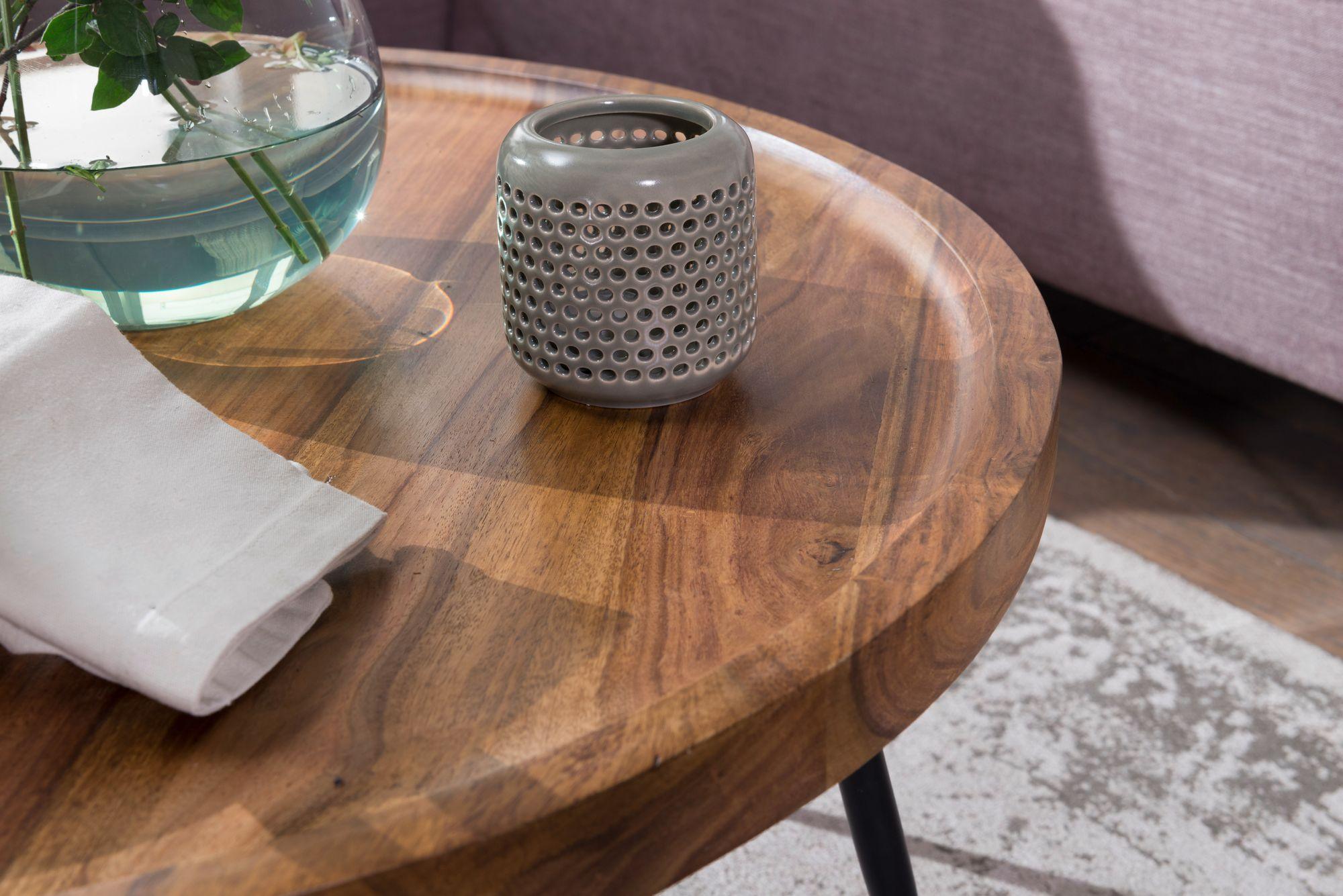 round coffee table sheesham - Duraster